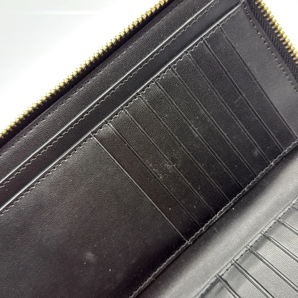 Kate Spade Staci Carryall Double Zip Around Black Wristlet Wallet ID Card Holder